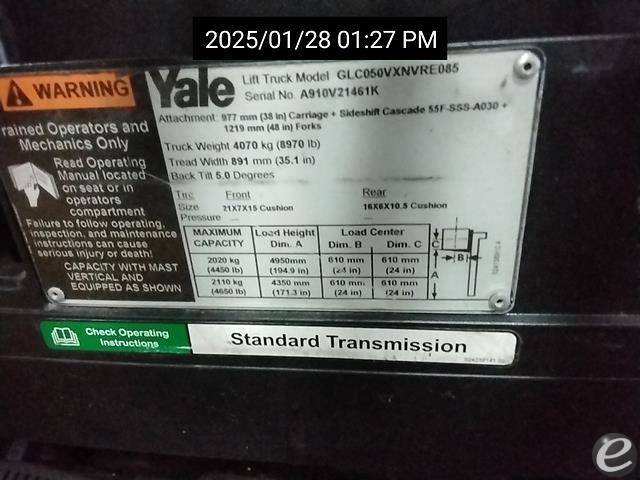 2012 Yale GC050VX LP Gas Forklift - 123Forklift