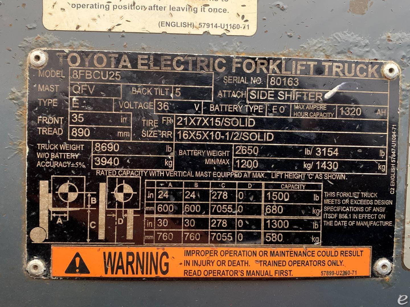 2019 Toyota 8FBCU25 Electric Forklift - 123Forklift