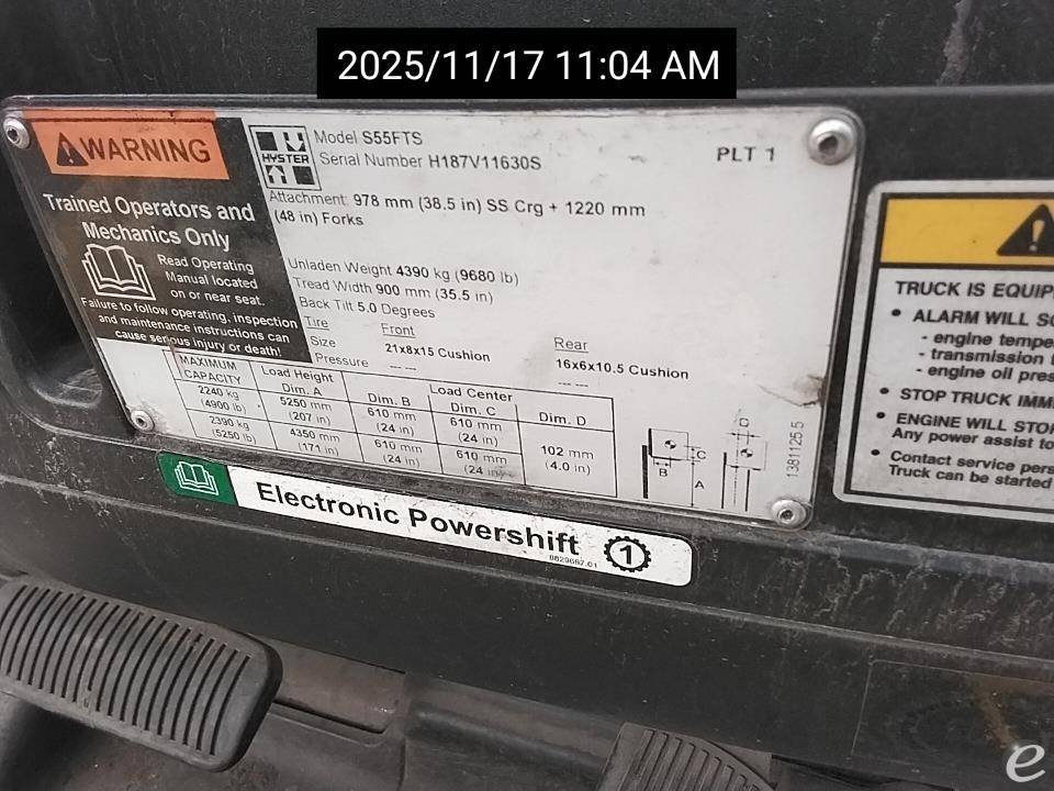 2018 Hyster S55FTS
