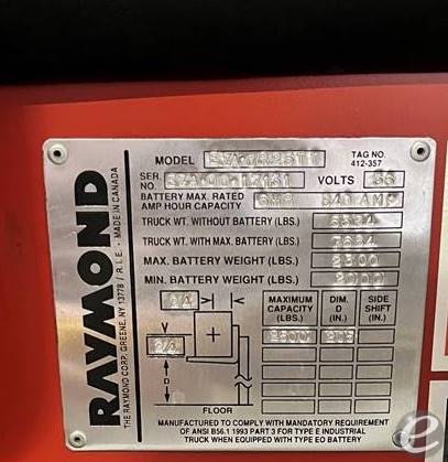 2000 Raymond EZADR25TT Electric Reach Truck - 123Forklift