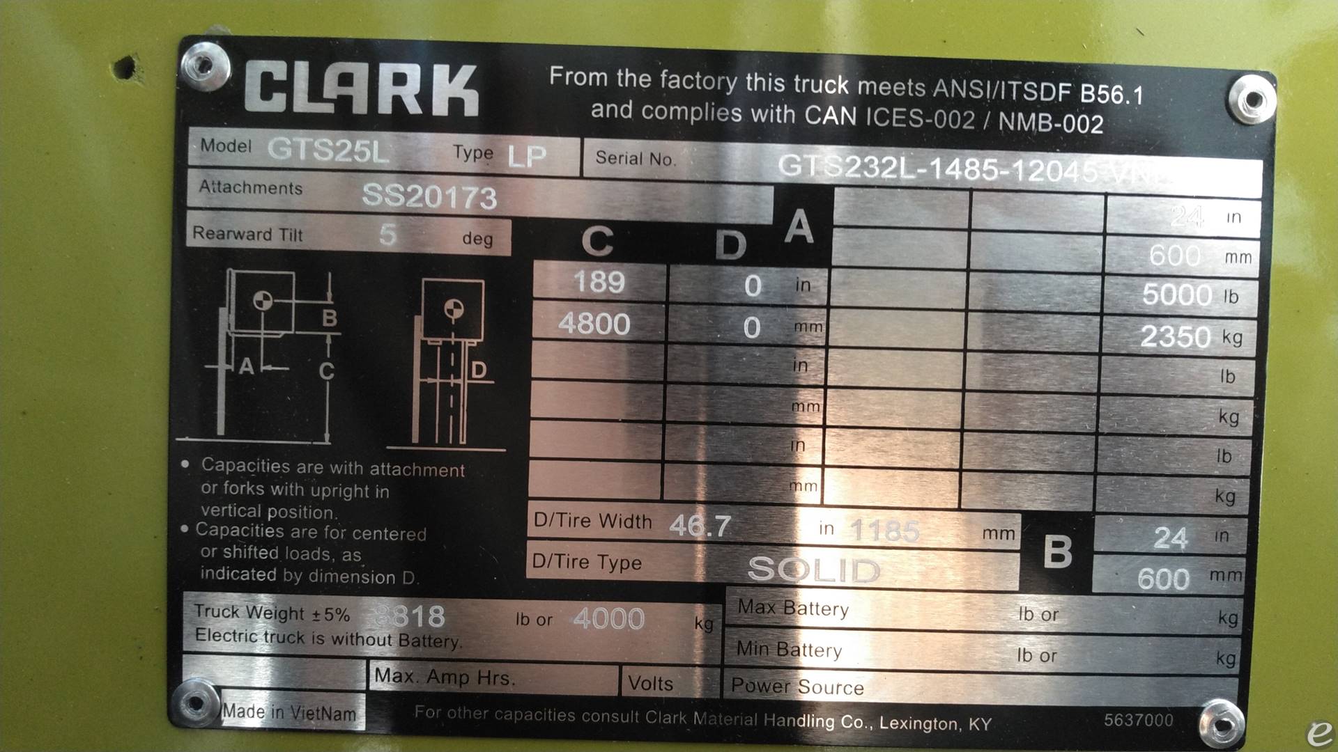 2023 Clark GTS25L
