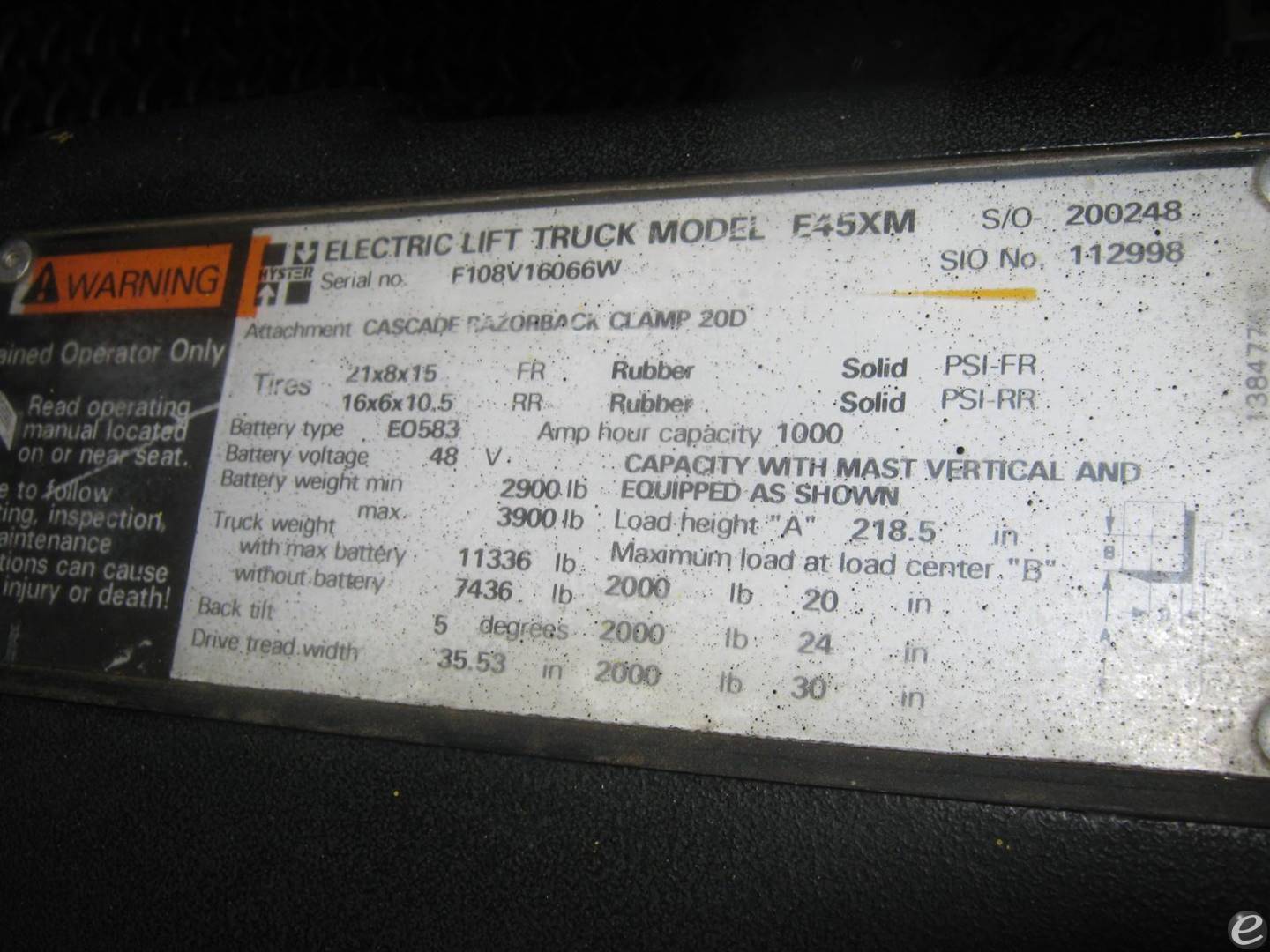 1999 Hyster E45XM