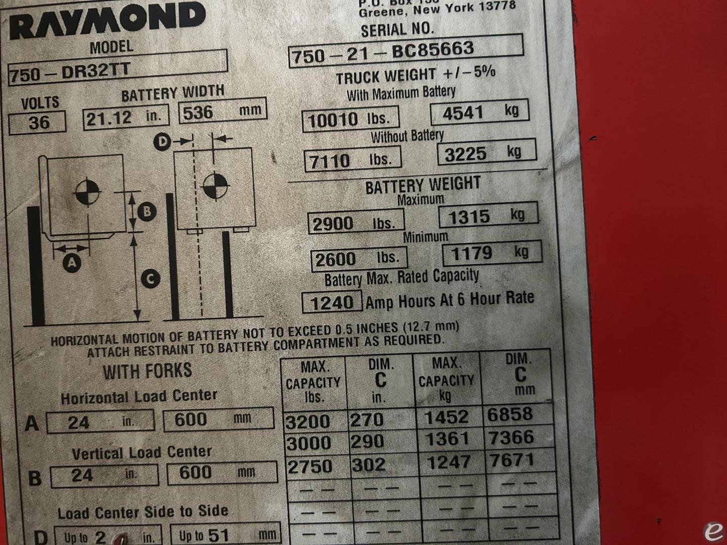 Raymond 750DR32TT