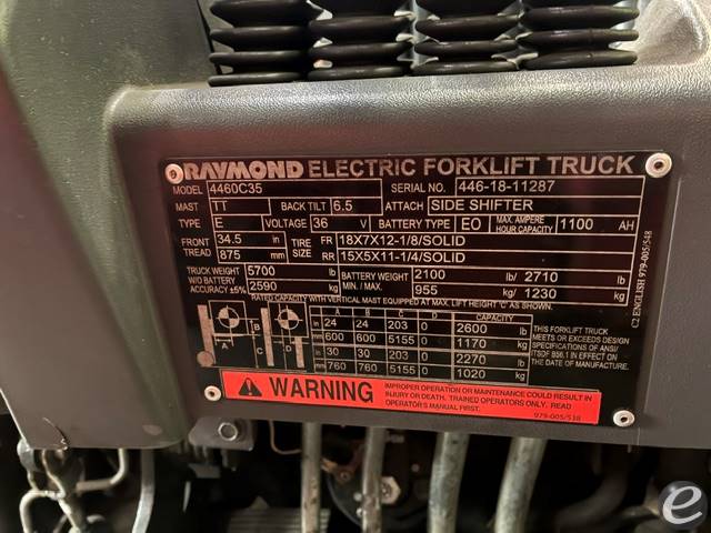 2018 Raymond 4460C35