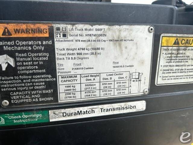 2015 Hyster S60FT LP Gas Forklift - 123Forklift