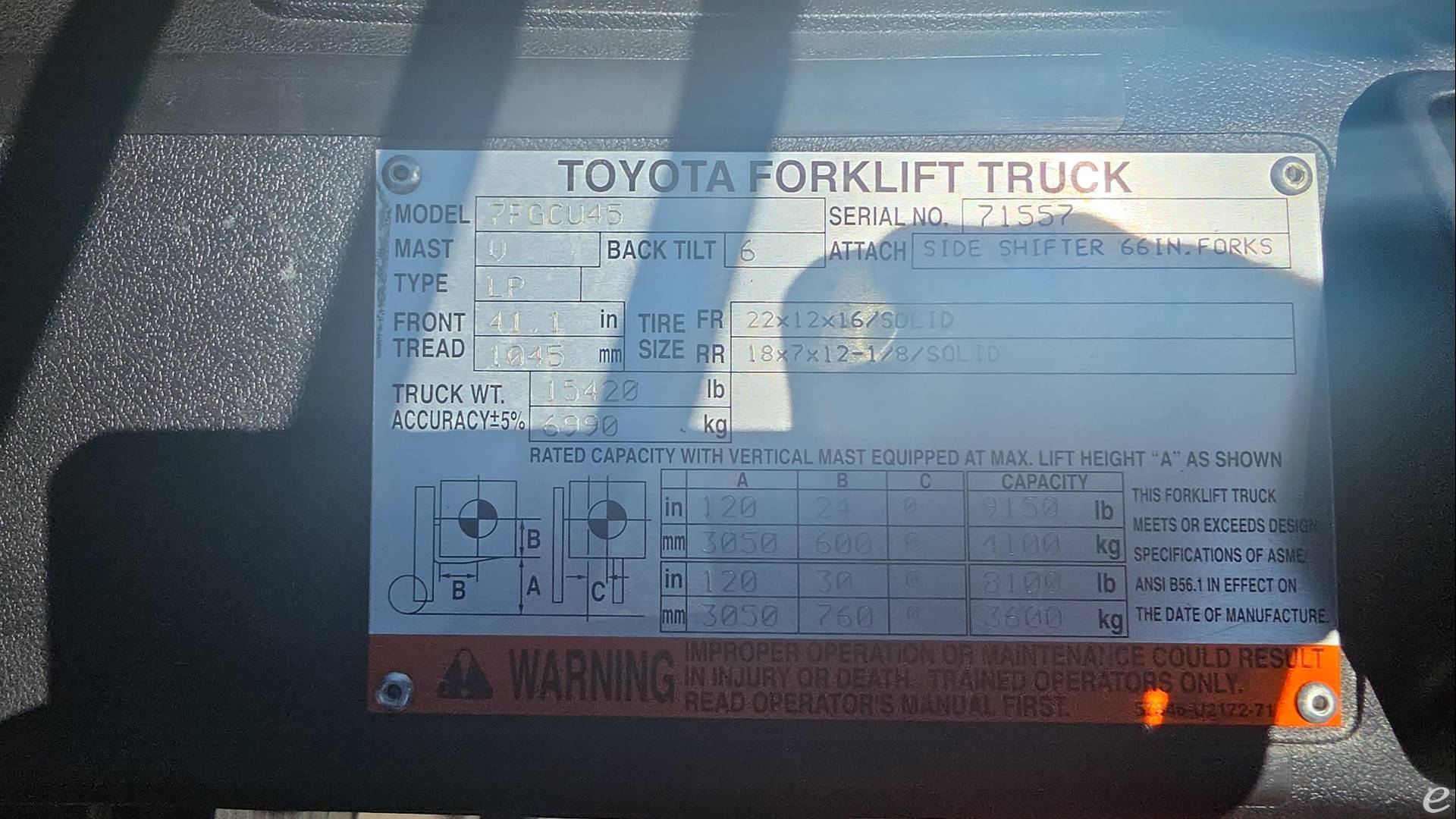 2011 Toyota 7FGCU45