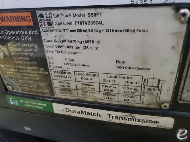 2013 Hyster S50FT LP Gas Forklift - 123Forklift