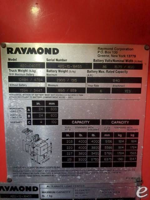 2010 Raymond 420-C40TT