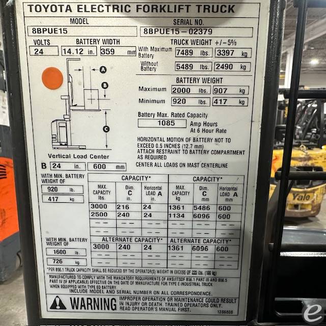 2020 Toyota 8BPUE15