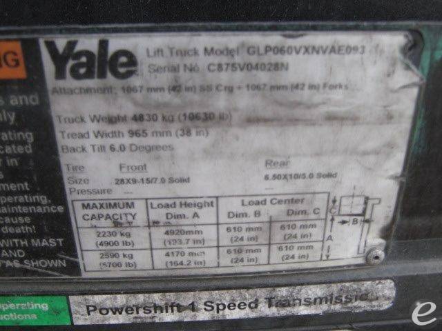 2014 Yale GLP060VXNVAE093 LP Gas Forklift - 123Forklift