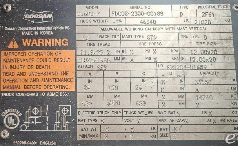 2017 Doosan D160S-7