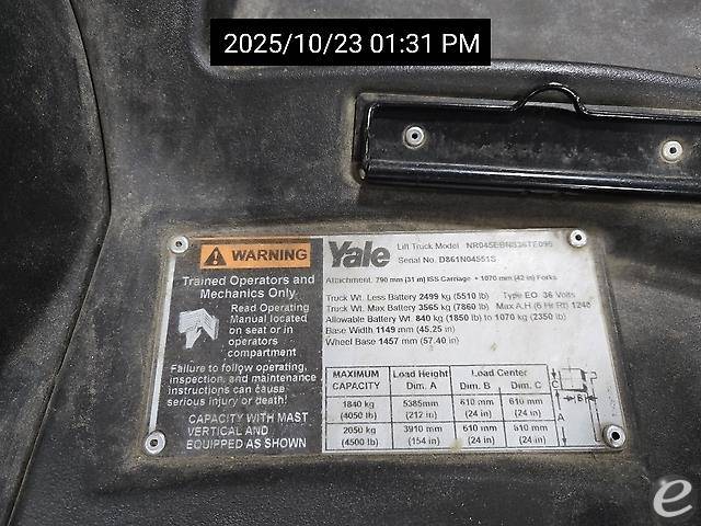2018 Yale NR045EB
