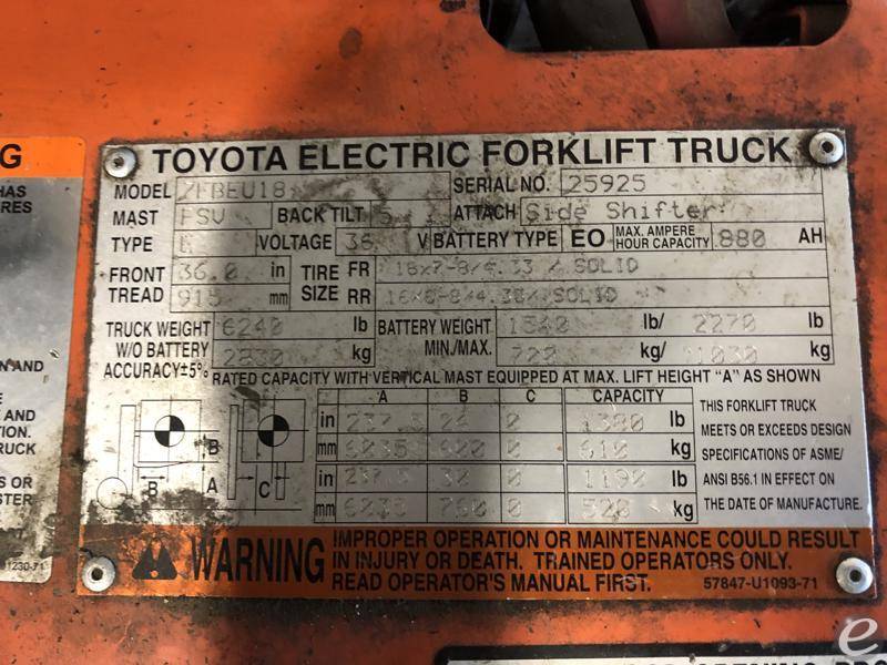 2013 Toyota 7FBEU18