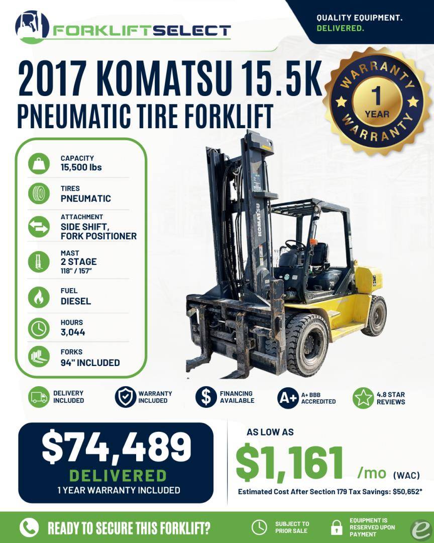 2017 Komatsu FD70T-10