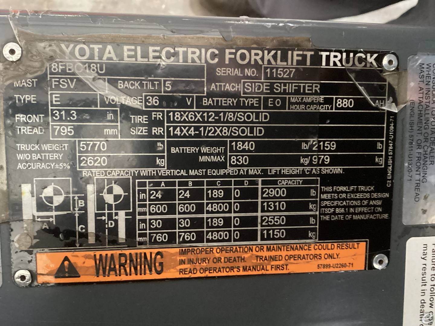 2022 Toyota 8FBC18U