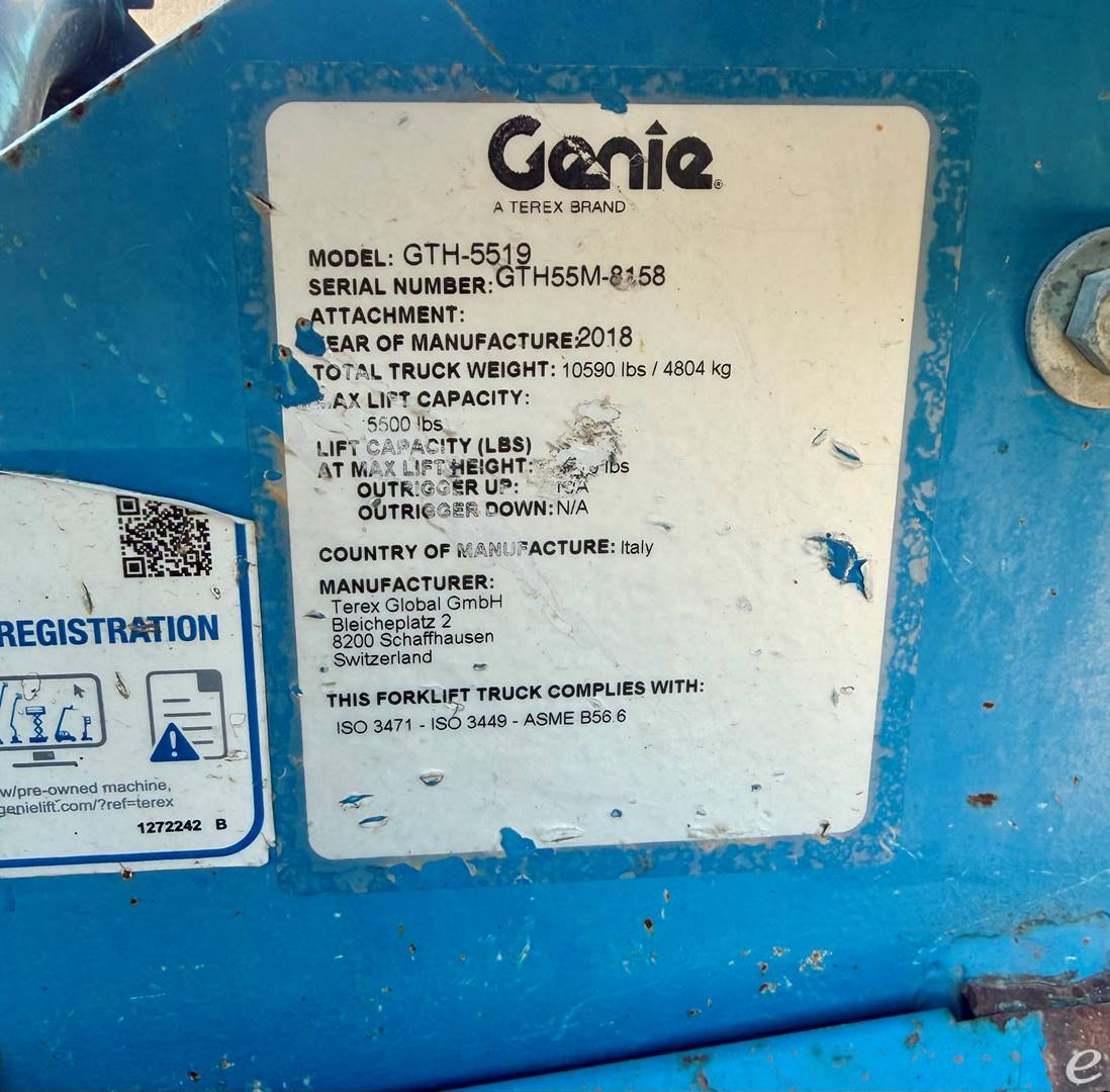 2018 Genie GTH5519