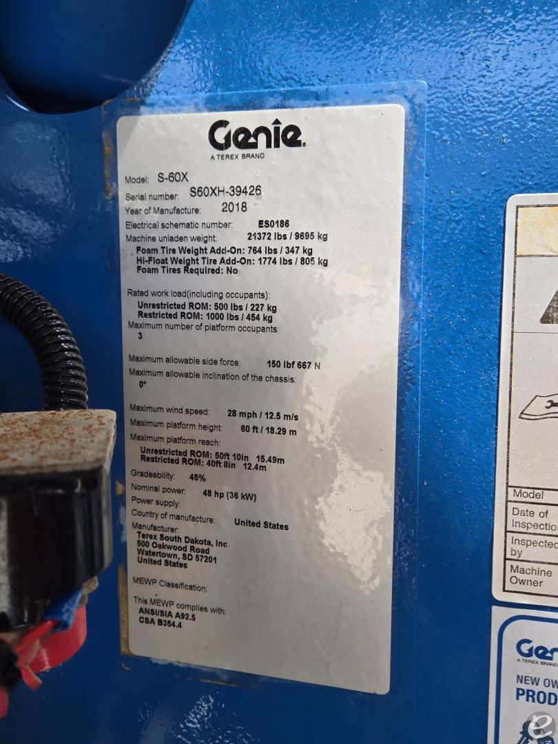 2018 Genie S60X