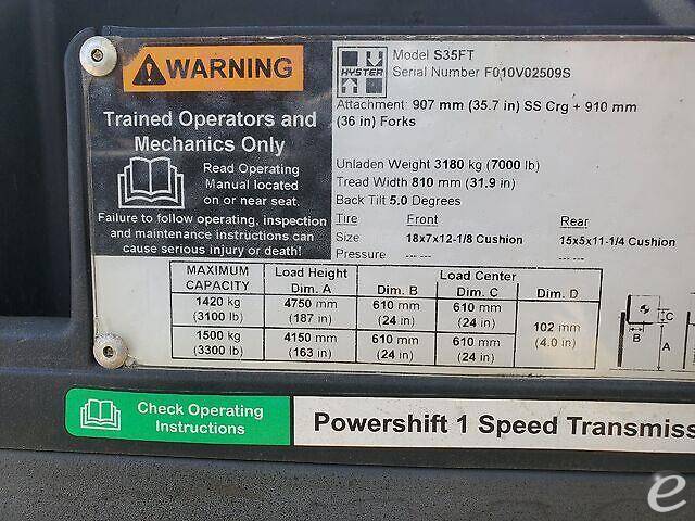 2018 Hyster S35FT LP Gas Forklift - 123Forklift