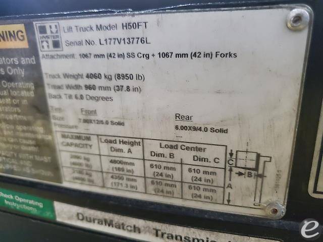 2013 Hyster H50FT LP Gas Forklift - 123Forklift
