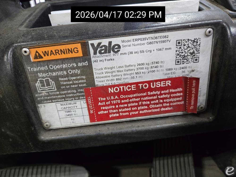 2021 Yale ERP035VT