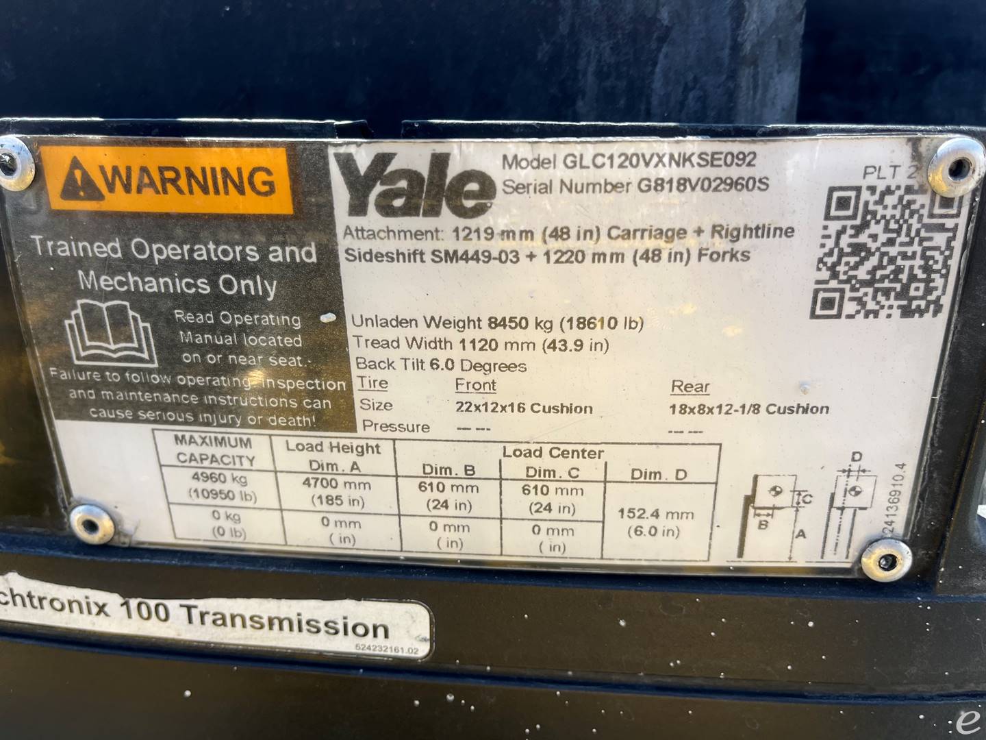 2018 Yale GLC120VX