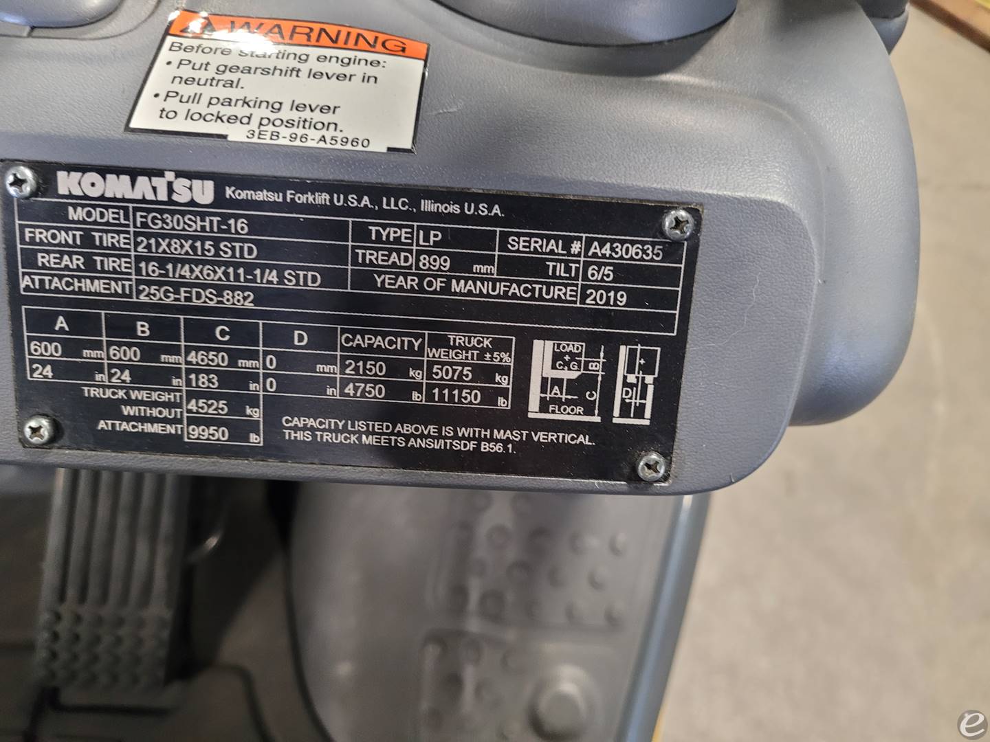 2020 Komatsu FG30SHT-16