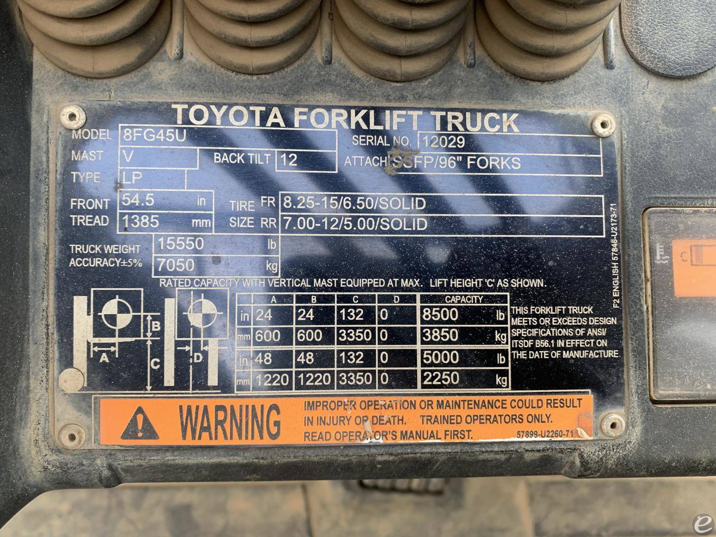 2018 Toyota 8FG45U