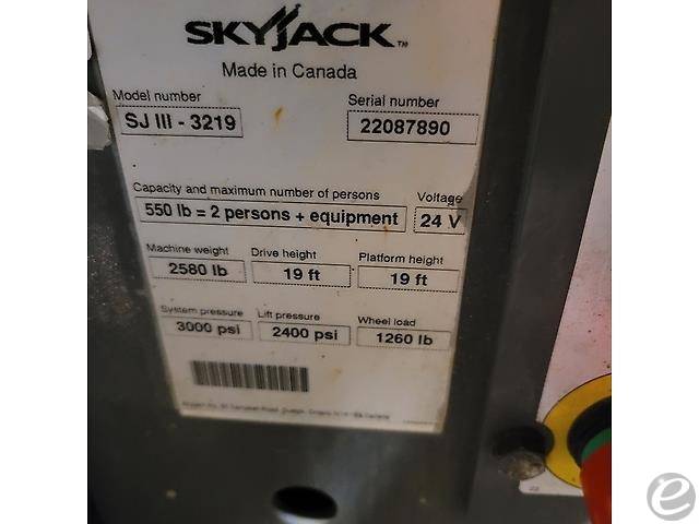 2015 Skyjack SJ-3219 Electric Scissor Lift - 123Forklift