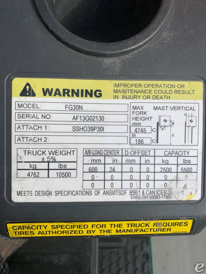 2019 Mitsubishi FG30N5 LP Gas Forklift - 123Forklift