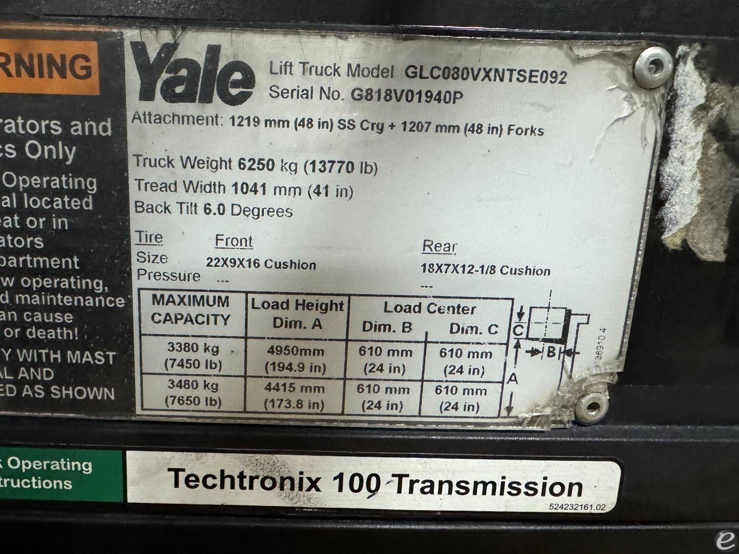 2016 Yale GLC080VX