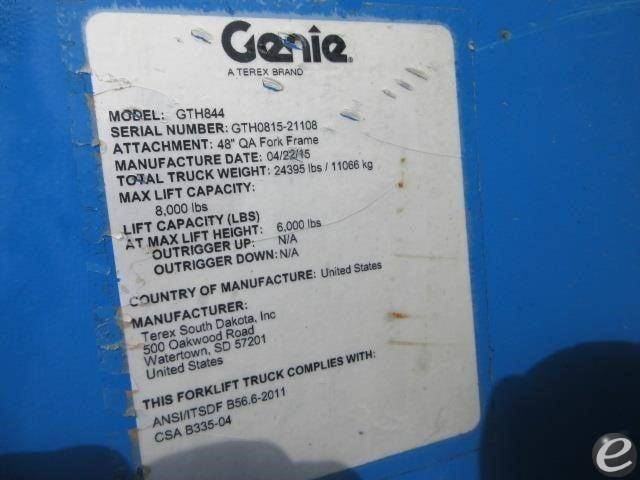 2015 Genie GTH844