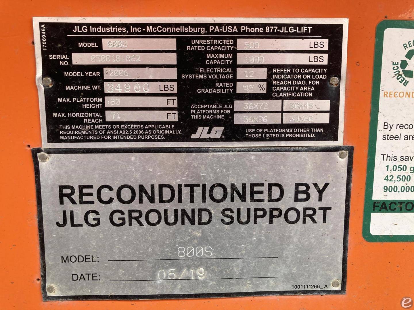 2006 JLG 800S