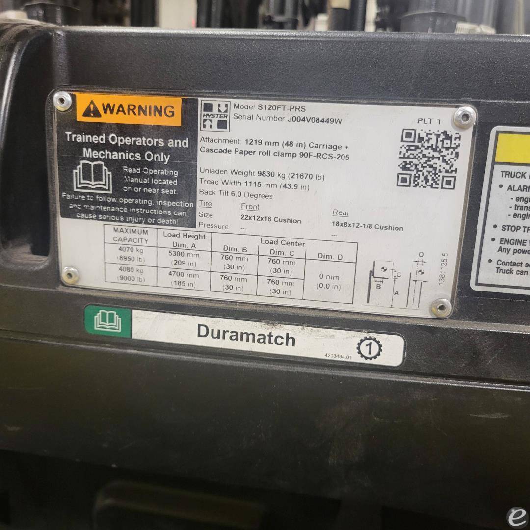 2022 Hyster S120FTPRS