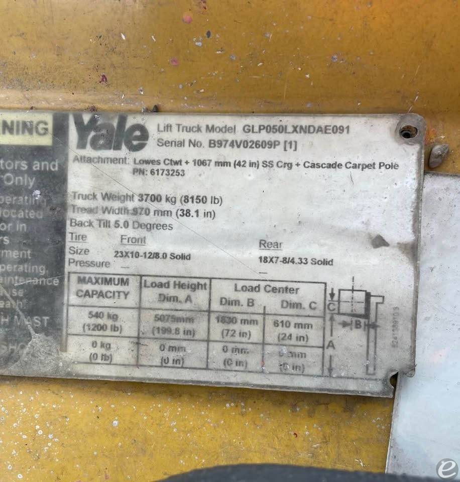 2016 Yale GLP050LXs