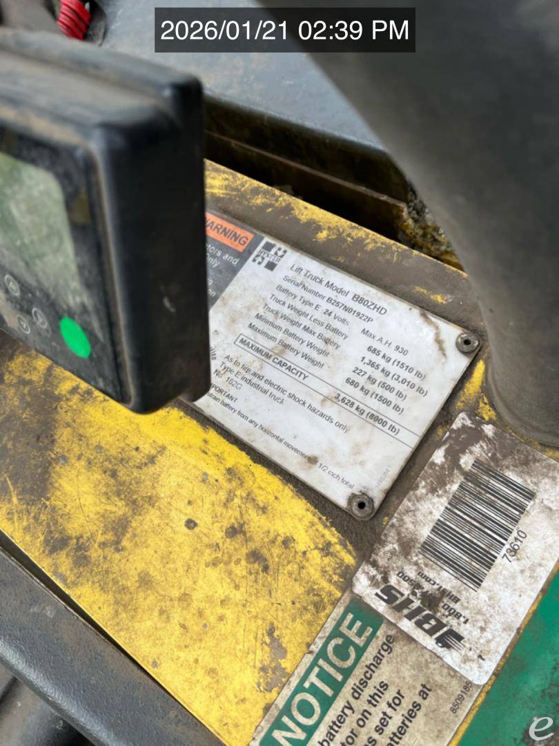 2016 Hyster B80ZHD