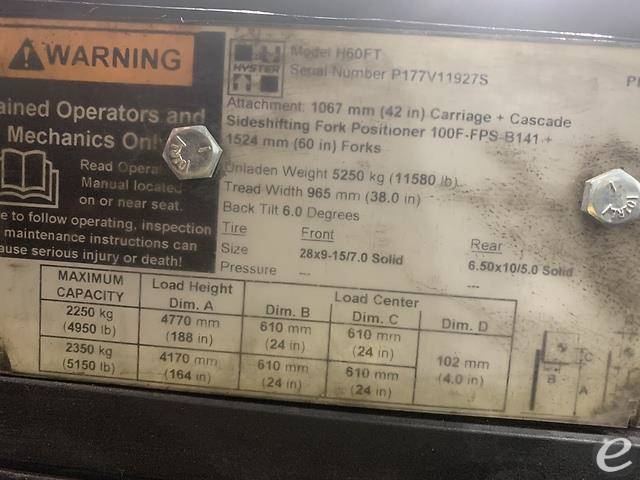 2018 Hyster H60FT LP Gas Forklift - 123Forklift