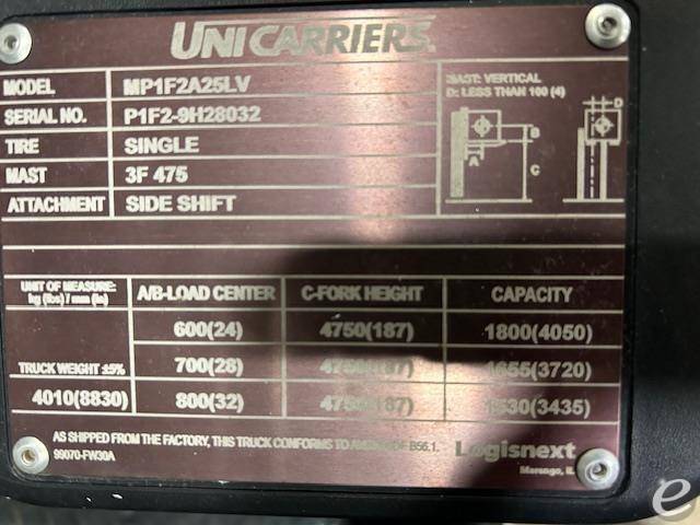 2021 Unicarriers PF50 LP Gas Forklift - 123Forklift
