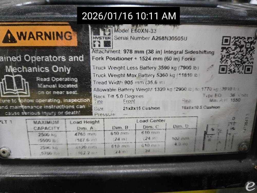 2020 Hyster E60XN