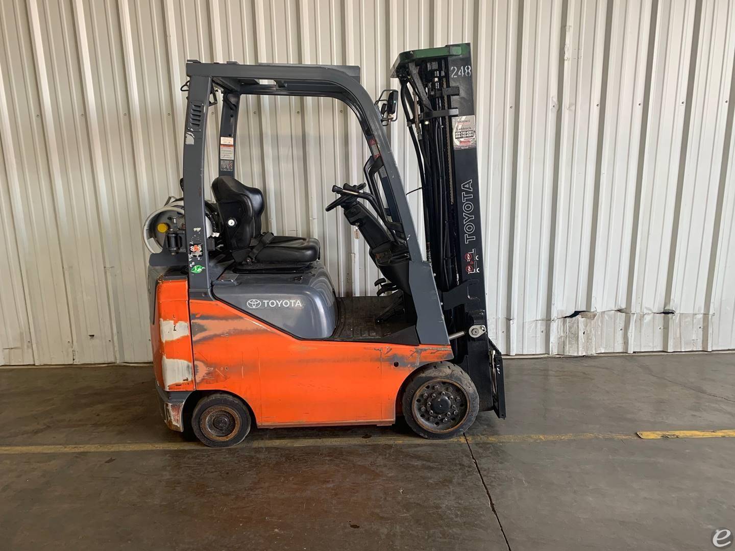2019 Toyota 8FGCU15 LP Gas Forklift...