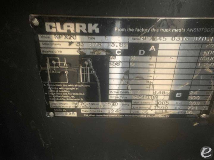 2016 Clark NPX20