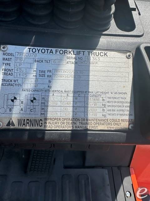 2007 Toyota 7FGCU70
