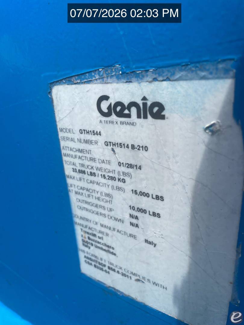 2014 Genie GTH-1544