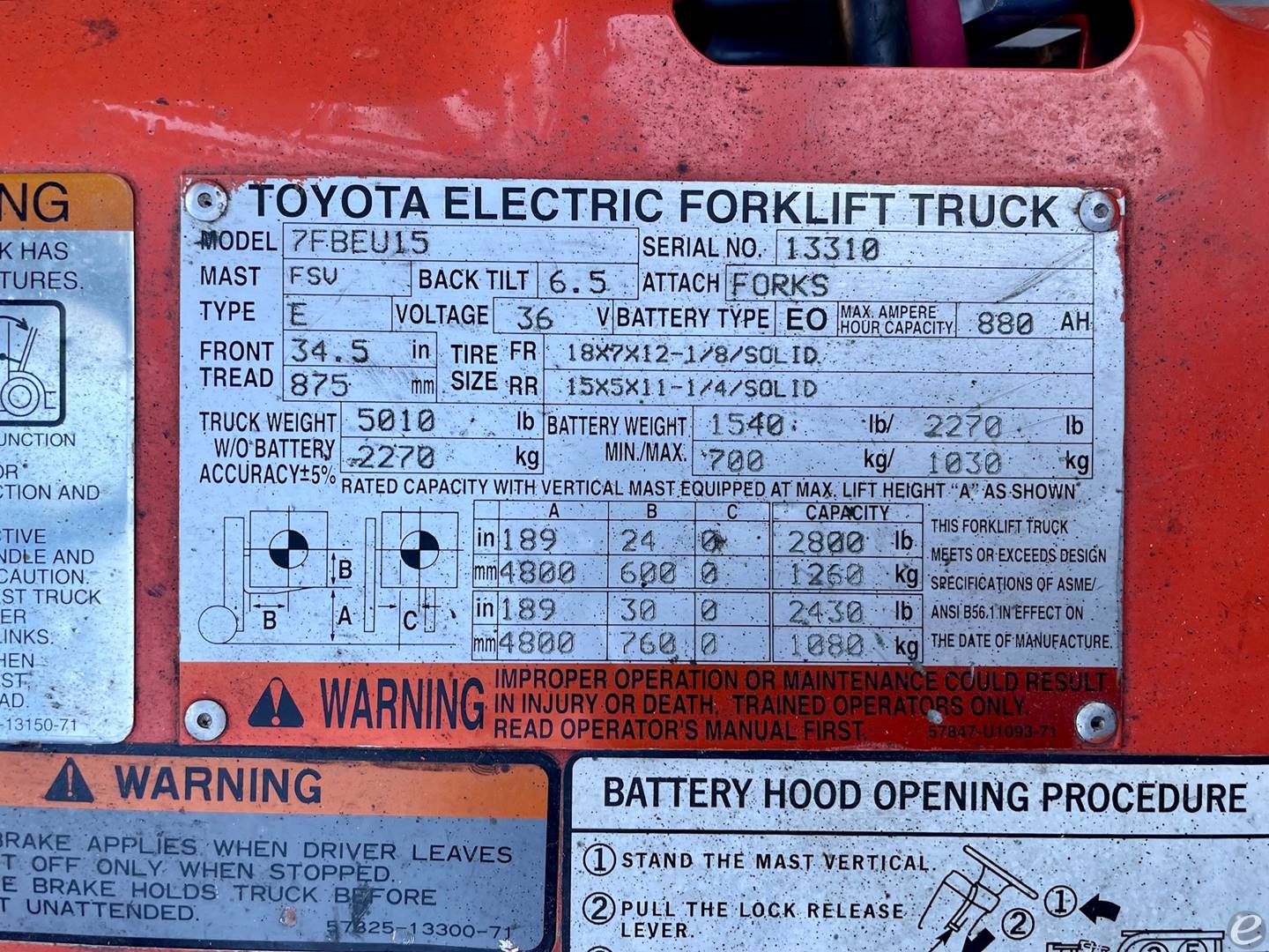 2005 Toyota 7FBEU15