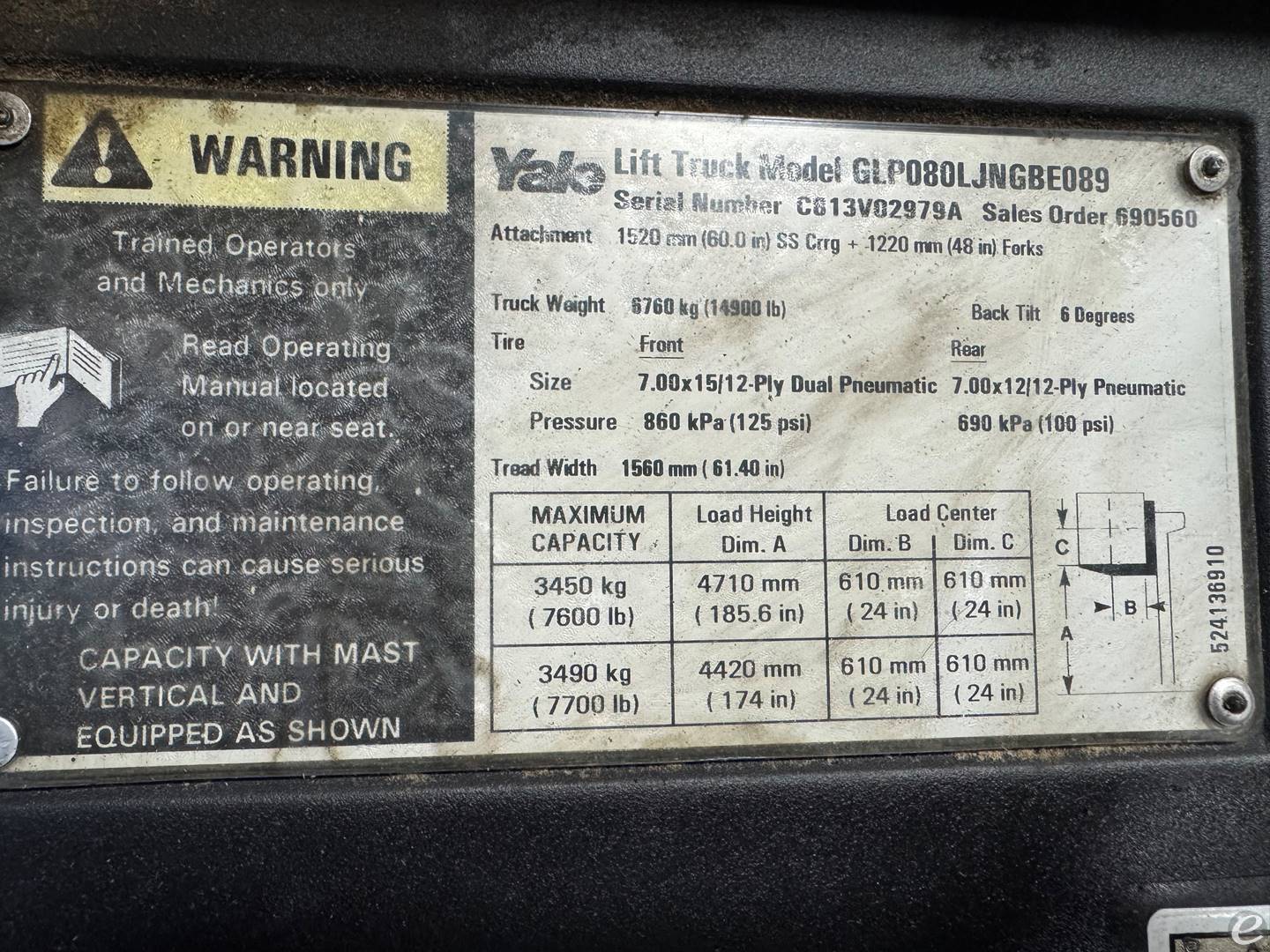 2002 Yale GLP080LJ