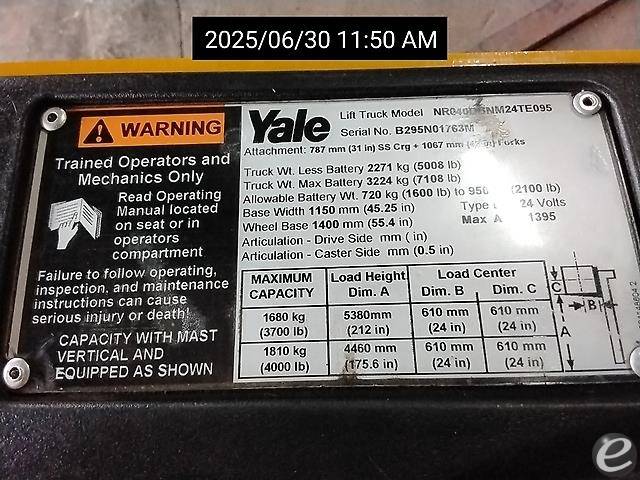 2014 Yale NR040DB