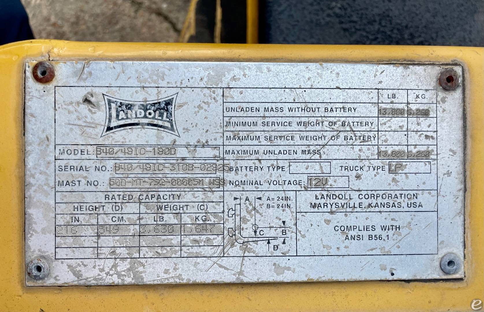 2003 Bendi B40IC LP Gas Forklift