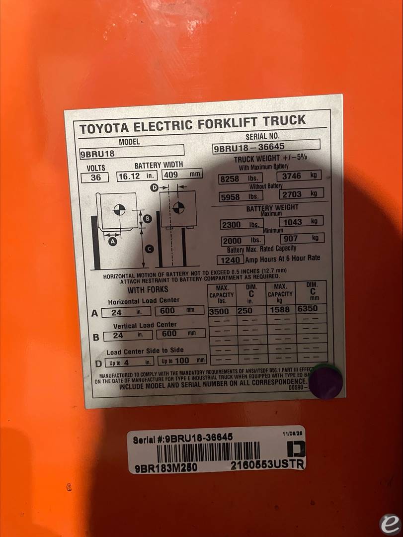 2016 Toyota 9BR183M250