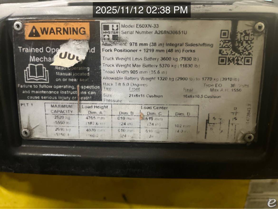 2020 Hyster E60XN