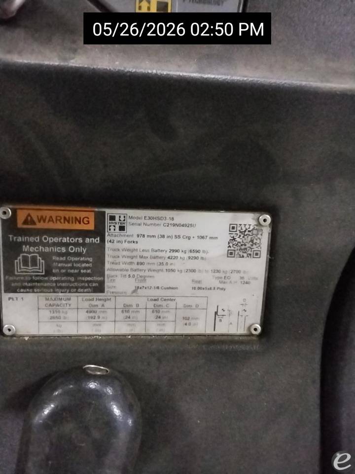 2020 Hyster E30HSD3