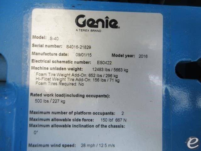 2016 Genie S40